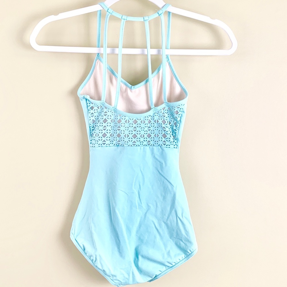 Exclusive Capezio Diamond Mock Halter Leotard - Picture 6 of 8